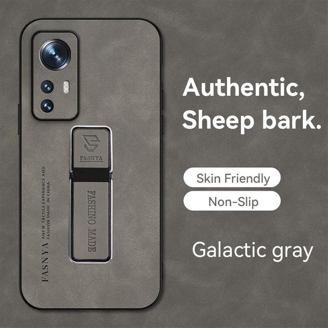 Luxus Magnetische Handyhülle aus Leder für Xiaomi 12 Pro und Xiaomi 12X 5G in Grau - Bild 1