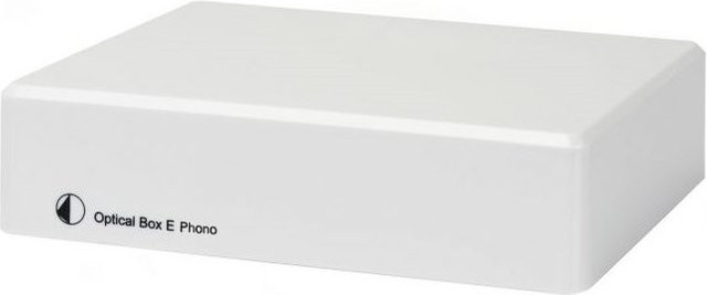 Pro-Ject Optical Box E Phono Vorverstärker in Weiß mit optischem Anschluss und 3,5 mm Klinke - Bild 1
