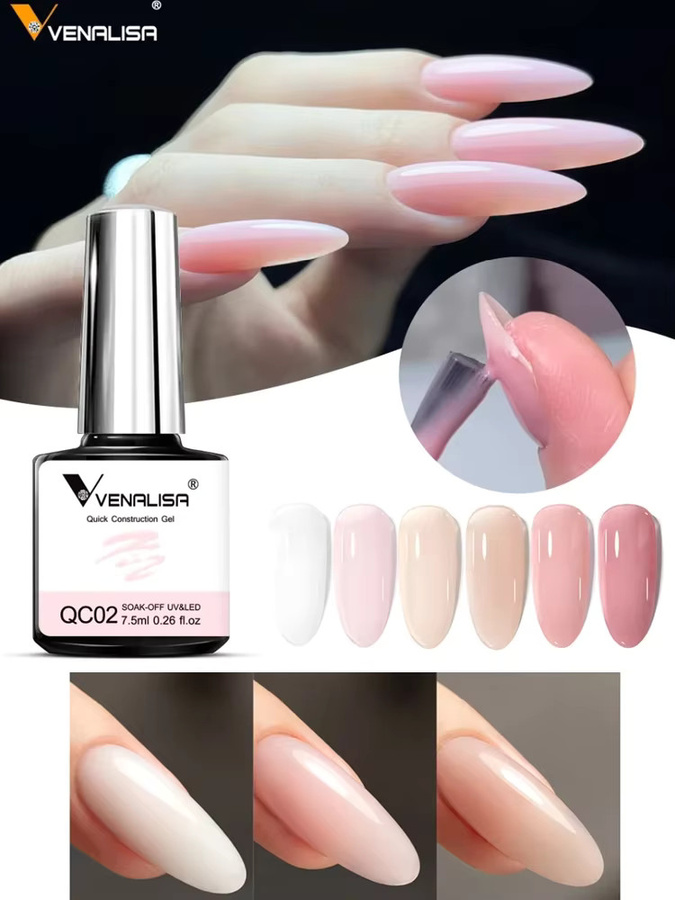 VENALISA Quick Construction Gel, 7,5 ml, halbtransparent, glänzend - Bild 4