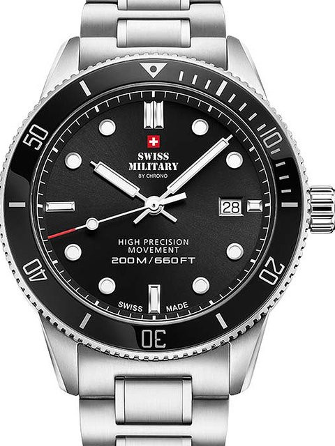 Swiss Military Diver Armbanduhr, Quarz, Edelstahl, 42 mm, Herren - Bild 1