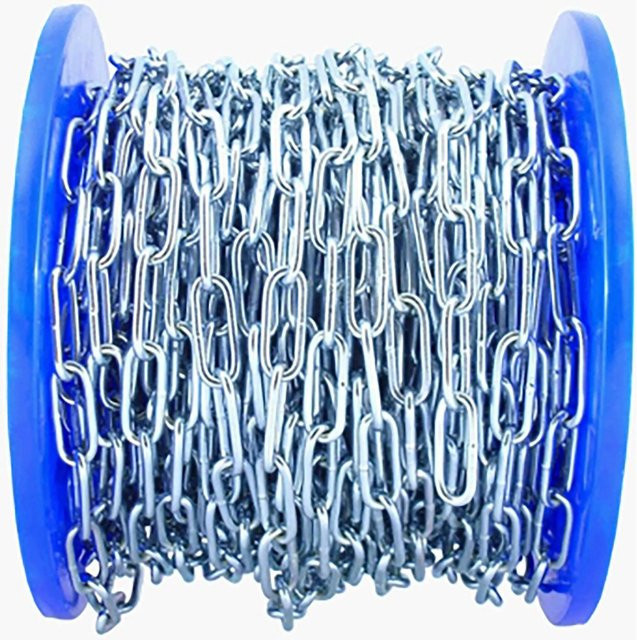 Conacord Schweißkette Form C aus Stahl in Silber Chrom Meterware mit Ø 3 mm x 26 mm - Bild 1