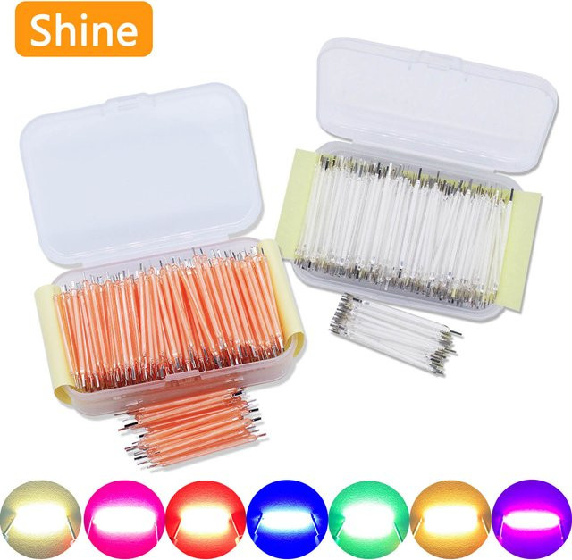 DT&ZM Filament LED Dioden 3V in Mehrfarbig für Dekoration und Beleuchtung, 38 mm - Bild 1