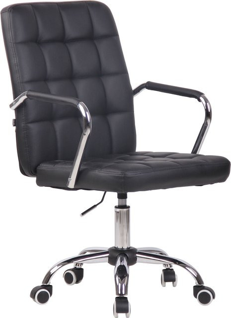 TPFLiving Bürostuhl Tenor in Schwarz aus Kunstleder mit Armlehnen und Rollen, H x B x T: 103,0 x 60,0 x 56,0 cm - Bild 1