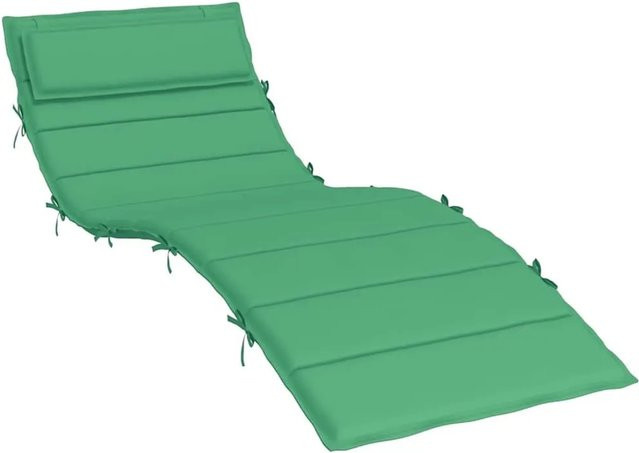 vidaXL Sonnenliegen-Auflage Grün aus wasserabweisendem Oxford-Gewebe, B/T/H: 180 x 60 x 4 cm - Bild 1
