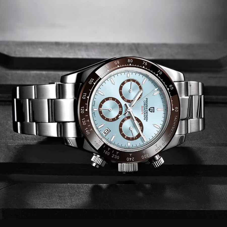 PAGANI DESIGN Chronograph, Quarz, Edelstahl, Blau, Herren - Bild 4