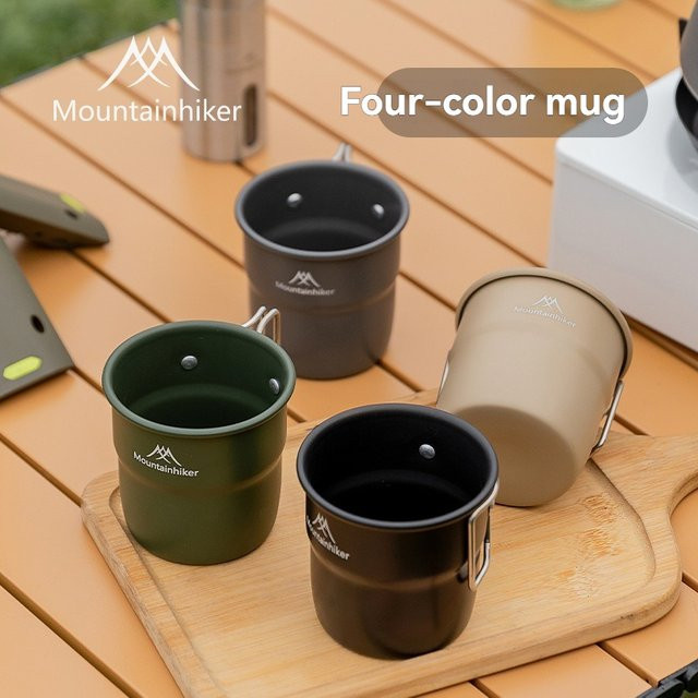 Mountainhiker Outdoor-Becher aus Edelstahl in Bunt und Grau für Camping und Wandern - Bild 1