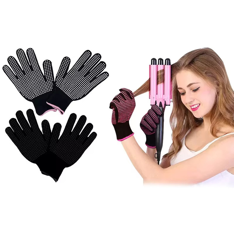 KuZHEN Haarglätter mit Hitzebeständigem Fingerhandschuh, Unisex, Rot, Pink - Bild 1