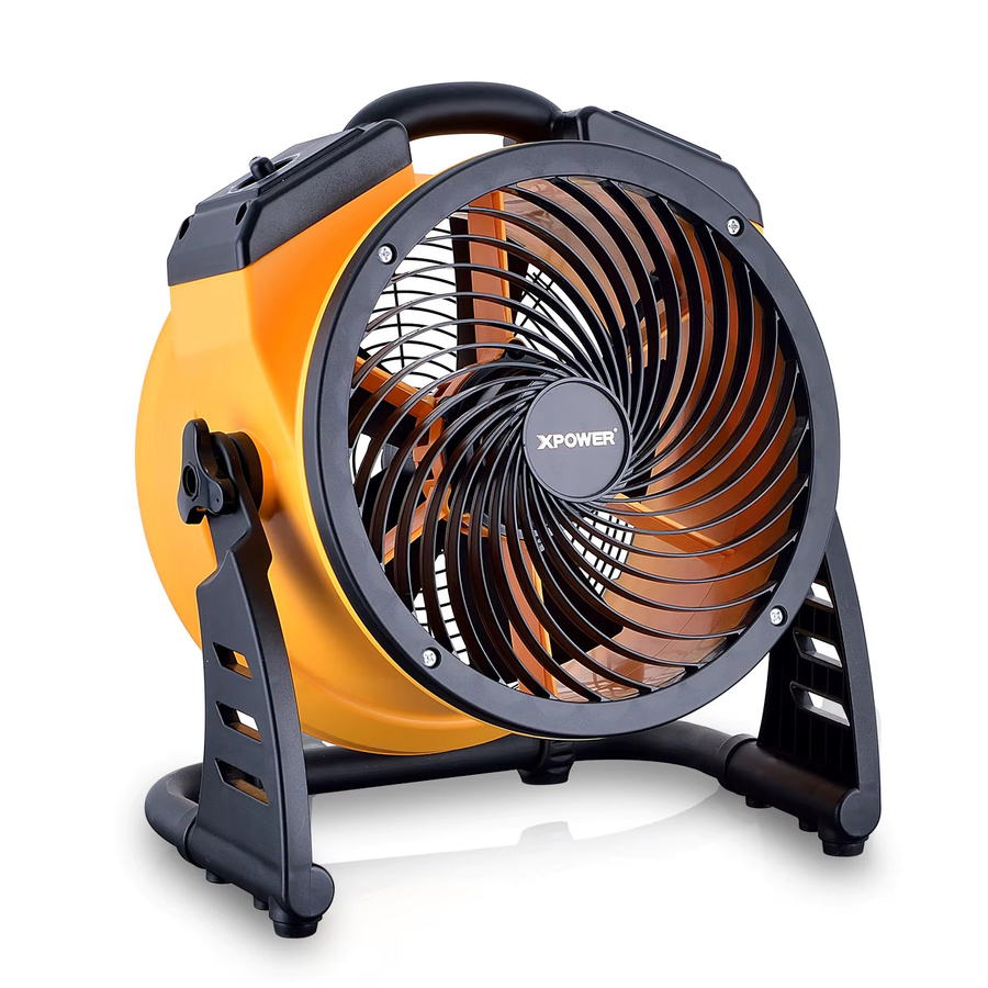 XPower FC-100 Hochleistungs-Industrie-Luftbeweger in Orange, Mehrzweck-Bodenventilator mit variabler Geschwindigkeit - Bild 2