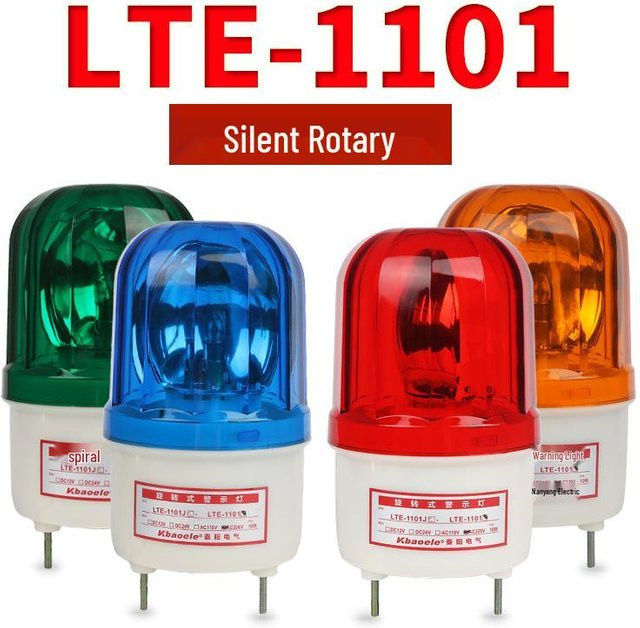 GearUp AutoMoto Stiller Alarm LTE-1101 mit Blinklicht und drehendem Signalwarnlicht in Blau AC220V - Bild 1