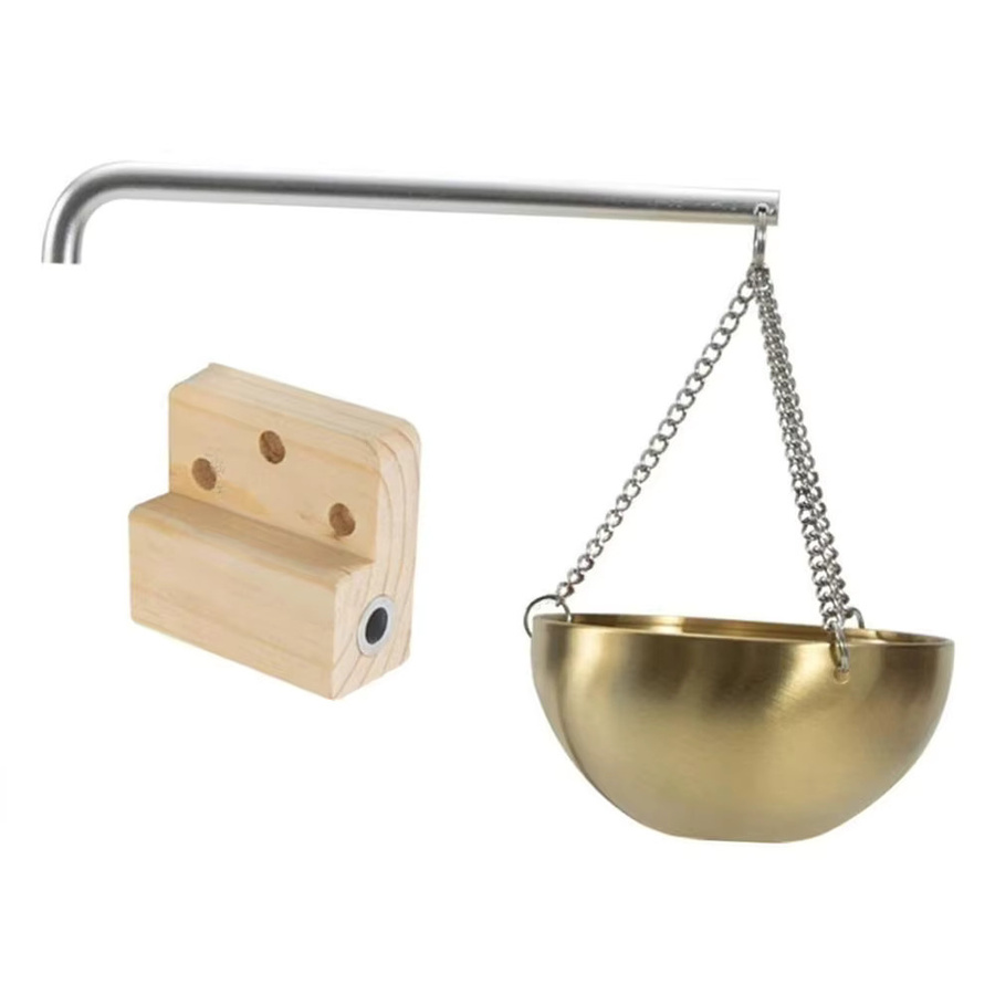LEENKEA Sauna-Ölbehälter aus Edelstahl in Gold als Aromatherapie-Ölhalter und Duftöl-Diffusor-Schale - Bild 3