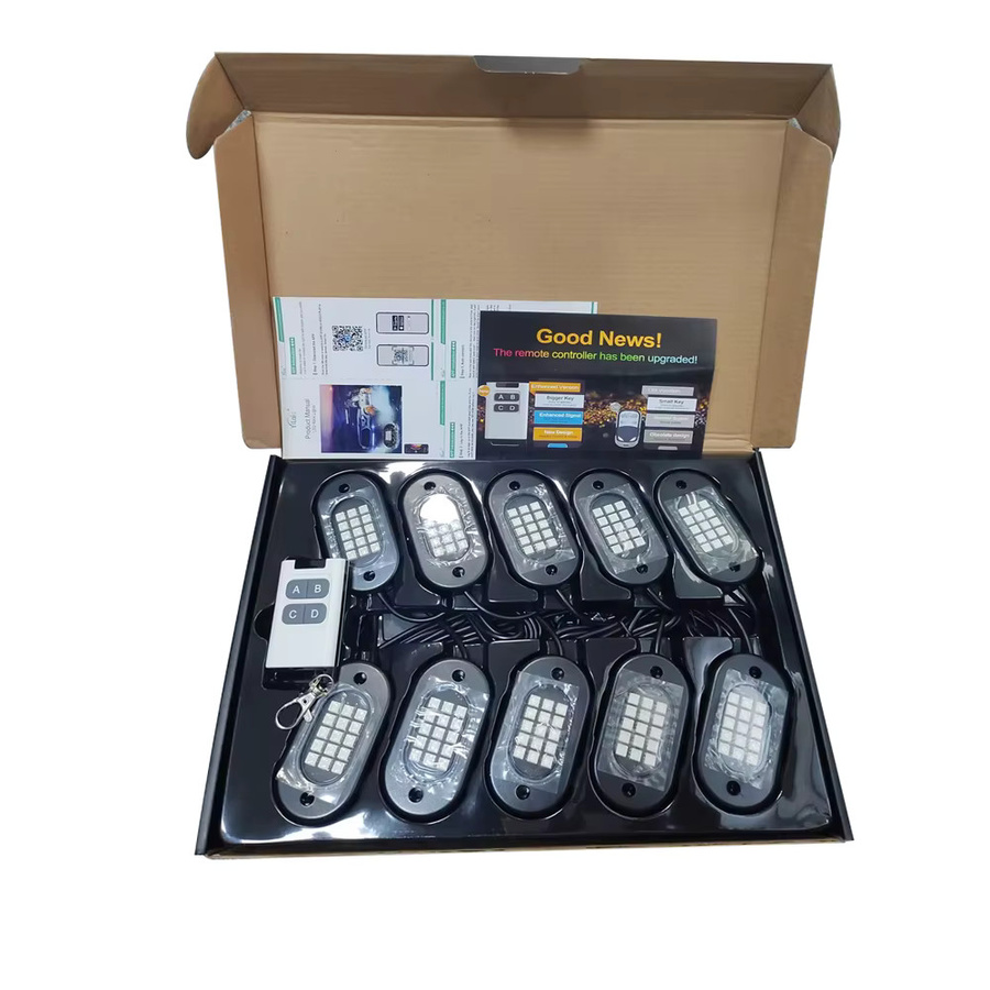 YiLaie RGB LED Rock Lights mit APP und RF Steuerung für Offroad Lkw SUV 4x4 ATV Jeep in Multicolour - Bild 3