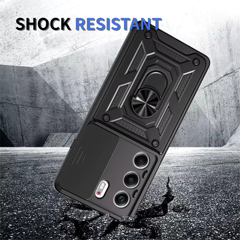 Stoßfeste Schutzhülle mit magnetischem Ring für Tecno Camon 40 Pro 4G 5G und Tecno Camon 40 4G in Schwarz oder Rot - Bild 4
