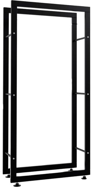 DELUKE Kaminholzregal aus Metall in Schwarz für den Innenbereich, B/T/H: 60 x 25 x 125 cm - Bild 1