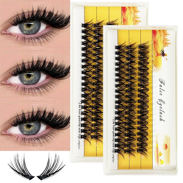 IEEYEEY Wimpernverlängerung Einzelwimpern-Cluster, Black, Natürlich, Unisex - Bild 1