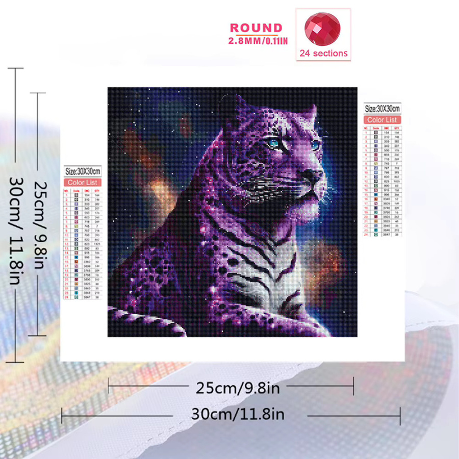 Evershine Diamant-Mosaik Leoparden-Tier, Bastelset - Bild 2