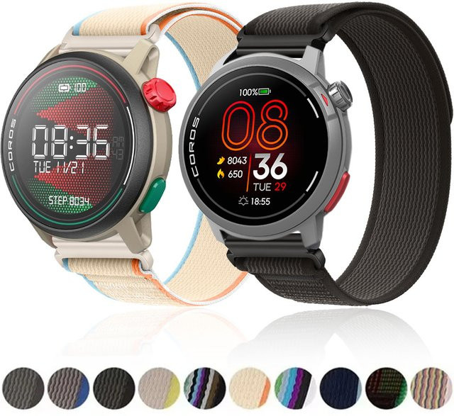COROS Uhrenarmband Trail-Nylon, Schwarz, Unisex, 20 mm, 22 mm - Bild 1