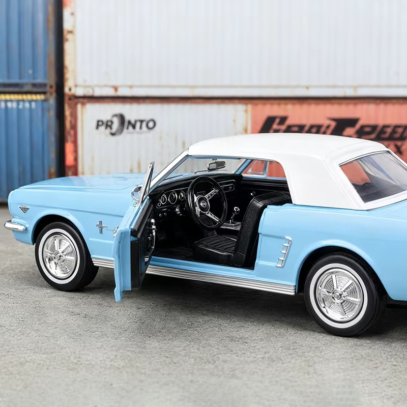 WELLY Ford 1964 1/2 Mustang, Modell, 1:24, Metall, Blau - Bild 3