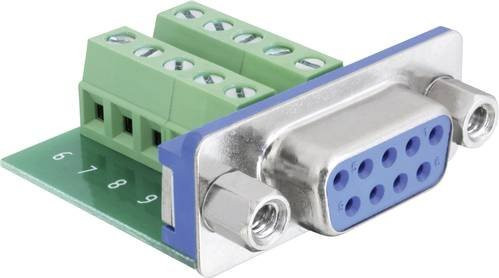 Delock 65268 D-SUB Buchsenleiste 180 Grad mit 9 Polen in Multicolor - Bild 1