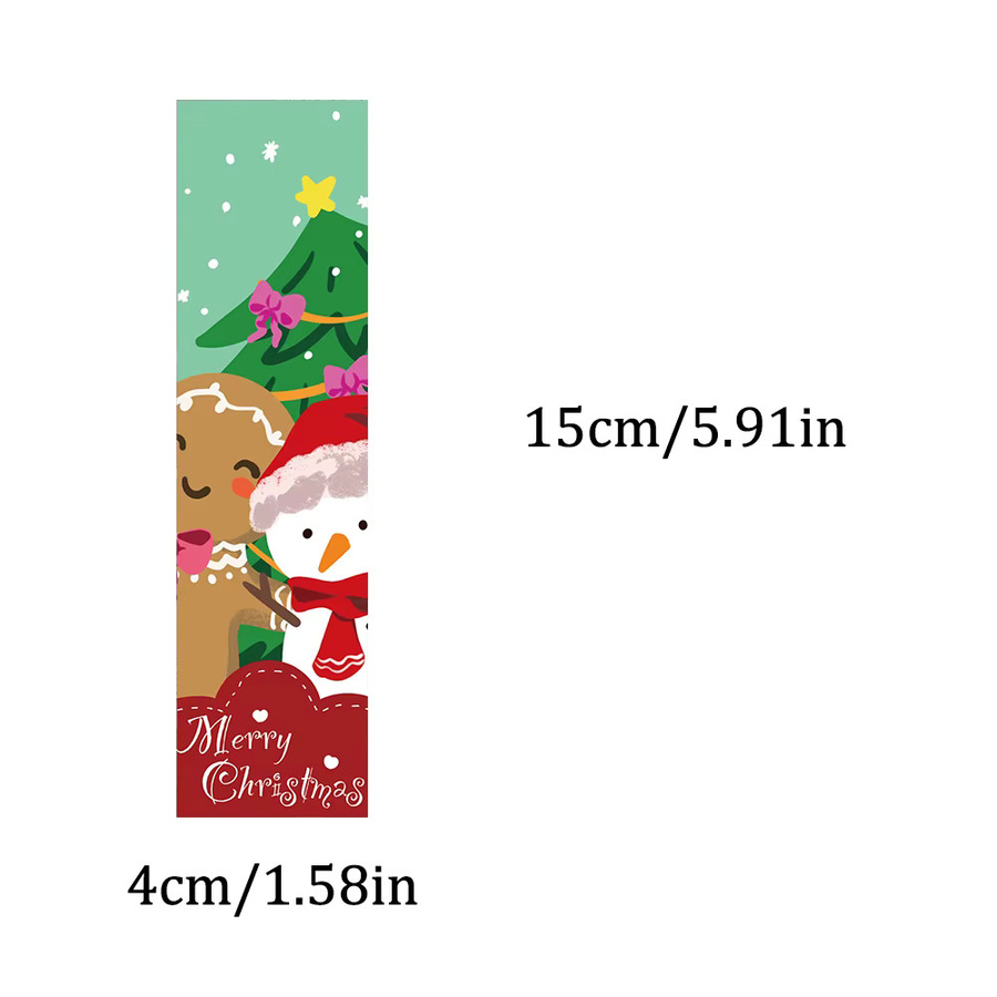 30 Stück Weihnachts Lesezeichen aus Papier mit Motiv Schneemänner, Elch, Santa Claus und Weihnachtsbaum in Multicolor - Bild 3
