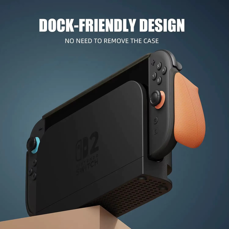Skull & Co. GripCase Savage Raven Schutzhülle für Nintendo Switch 2 mit austauschbarem ergonomischem Griff in Schwarz - Bild 2