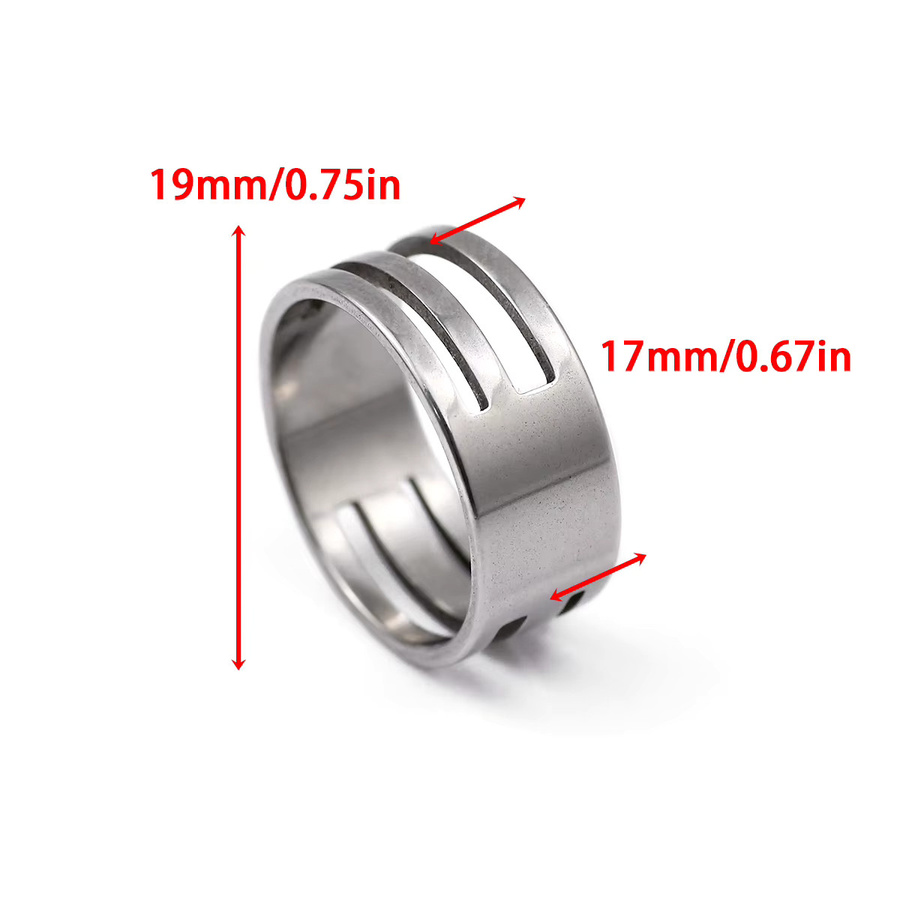 JHNBY Biegeringe Edelstahl, Unisex - Bild 2