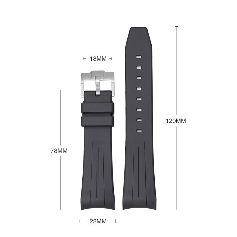 Swatch Uhrenarmband TPU, Schwarz, 22mm, Herren Damen - Bild 4