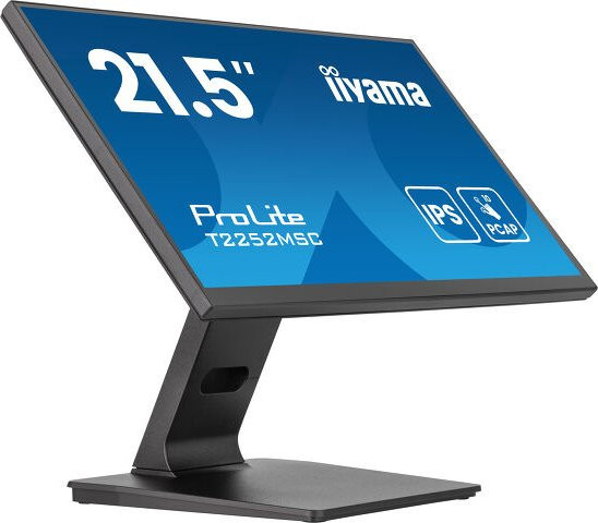 Iiyama ProLite T2252MSC-B2AG 21.5 Zoll Full HD Multi-Touch-Monitor mit IPS-Panel, Edge-to-Edge-Glas und Anti-Glare-Beschichtung in Schwarz - Bild 1