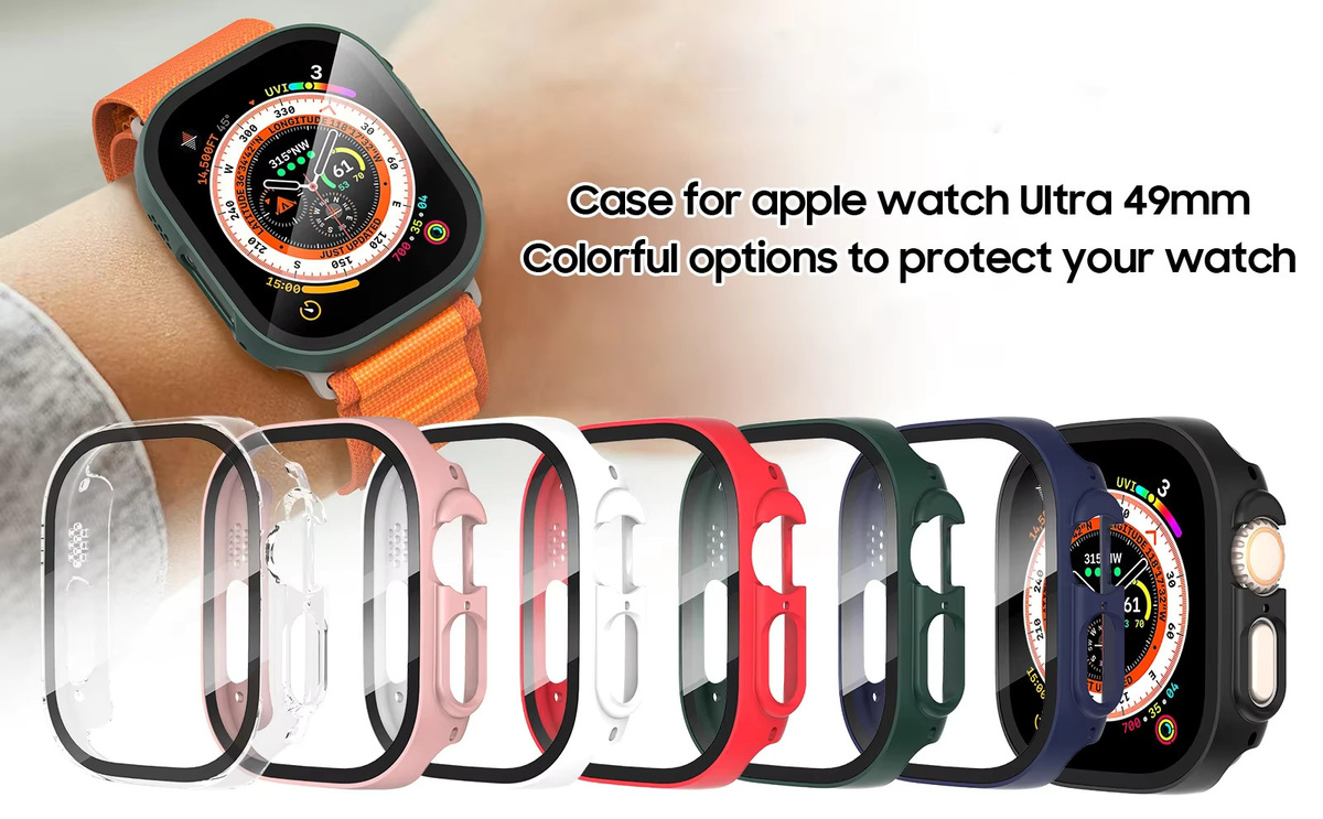 Apple Uhrenzubehör, Schutzhülle mit Displayschutzfolie, Roségold, Kunststoff, 49 mm, Unisex - Bild 2