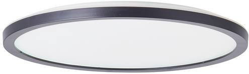 Brilliant Brennan LED-Deckenaufbau-Paneel Schwarz/Weiß, 17,5W, 2000 Lumen, 4000K Neutralweiß, dimmbar, IP44 Spritzwasserschutz, Durchmesser: 30 cm - Bild 1
