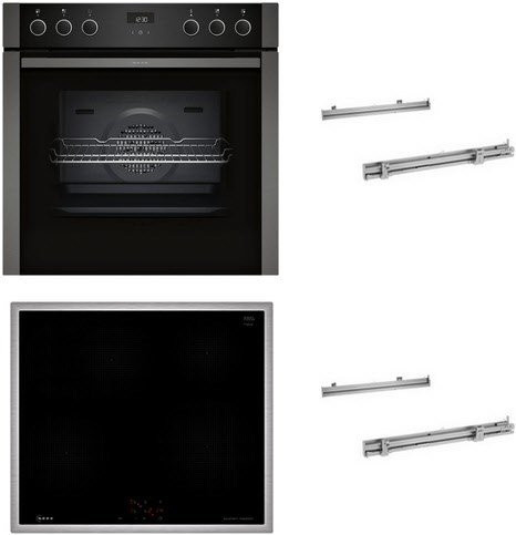 Neff HMK320SI Herdset mit Induktionskochfeld in Graphit und Edelstahl - Bild 1