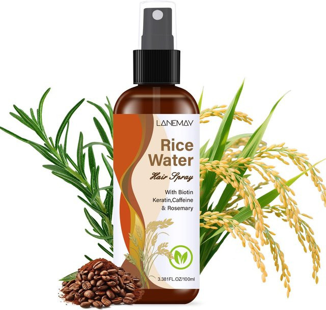 Reiswasser Haarspray, Biotin, Keratin, Koffein, Rosmarin, 100 ml - Bild 1