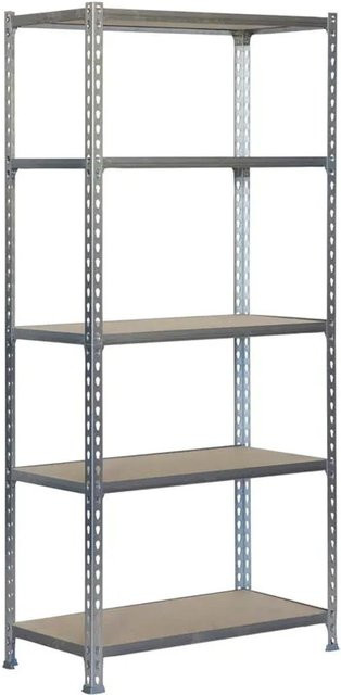 PROREGAL Schwerlastregal Big Muli mit 5 verstellbaren Fachböden, verzinkt, Farbe: Silber/Grau, H x B x T: 200 x 120 x 50 cm - Bild 1