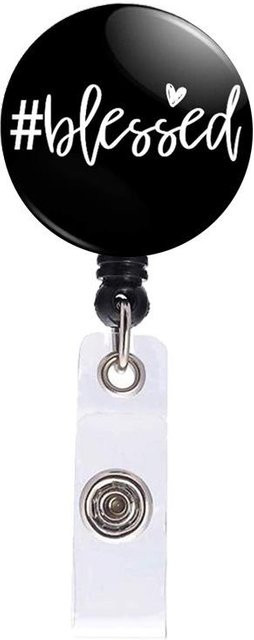 Drehbare ID-Namensschild-Rolle von Yiran Furniture in Schwarz aus Kunststoff für medizinisches Personal und Mitarbeiter - Bild 1