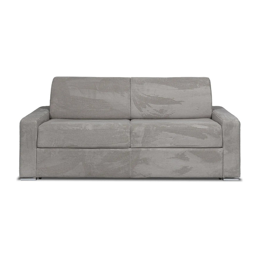 Vente-unique Schlafsofa Calito in Hellgrau mit Stoffbezug und Breite: 216 cm - Bild 2