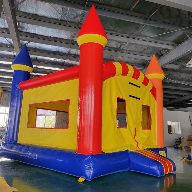 DINGYURUI Aufblasbare Hüpfburg, mit Rutsche und Hindernisparcours, aus PVC - Bild 1