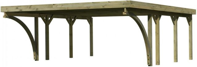 Karibu Doppelcarport Classic mit 2 PVCDach und 2 Einfahrtsbögen B: 563 cm, T: 586 cm - Bild 3