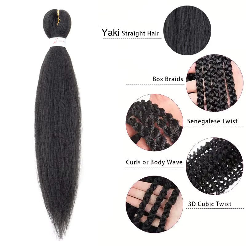 EZ Braid Haarverlängerung, synthetisch, Ombre, Yaki Straight, 20 Zoll, Damen - Bild 4