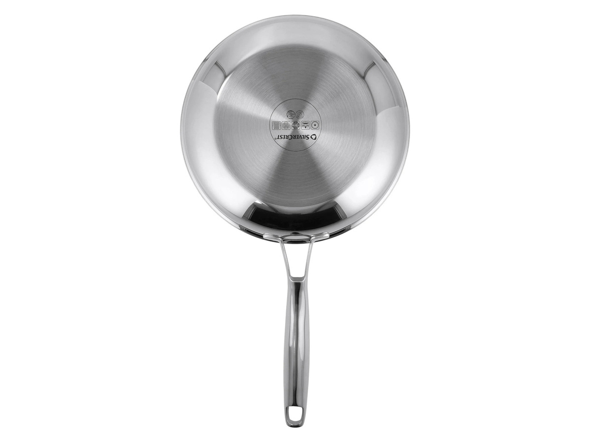 SILVERCREST Premium-Edelstahlpfanne mit Wabenstruktur und Antihaftbeschichtung, Farbe: Silber, Durchmesser: 24 cm - Bild 2