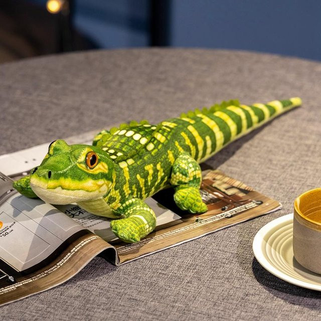 Kidsly Krokodil-Plüschtier, Dekokissen, 70 cm, Grün - Bild 1