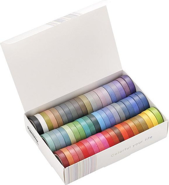 Yiran Washi Tape Set mit 60 Rollen in Multicolour für Scrapbook und DIY-Bastelarbeiten - Bild 1