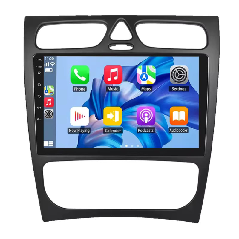 MOPECT 9 Zoll Autoradio mit CarPlay und Android Auto für Mercedes Benz C-Klasse W203 C200 C320 C350 und CLK W209, Intelligentes Multimedia-System mit 64GB Speicher, GPS und 4G, Schwarz - Bild 6