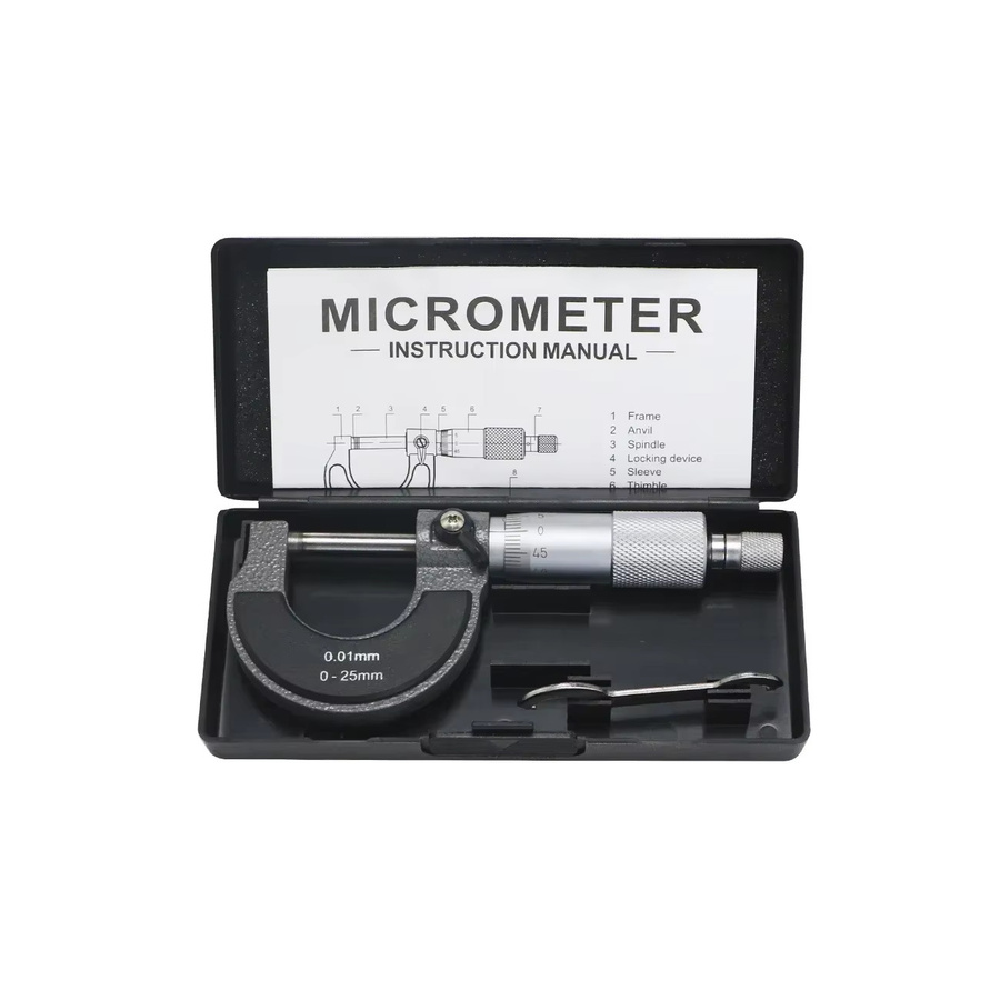 SHANHR Außenmikrometer Präzisionsmessgerät 0-25mm für Maschinisten - Bild 2