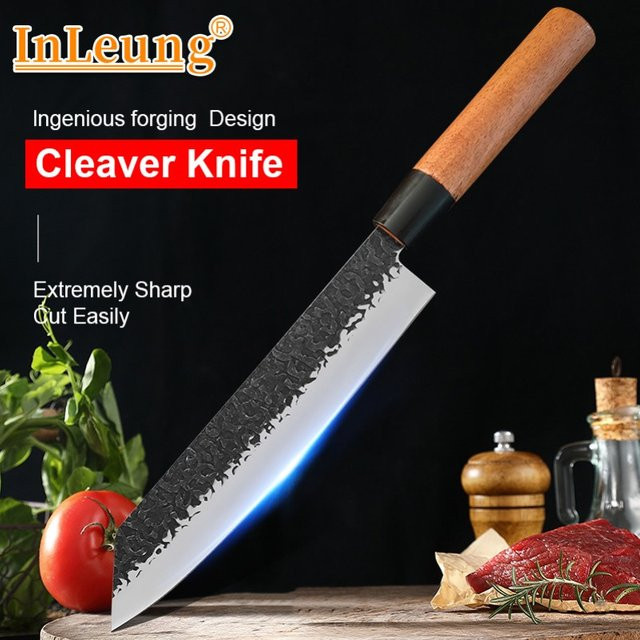 InLeung Cleaver Küchenmesser mit Holzgriff in Silber - Bild 1