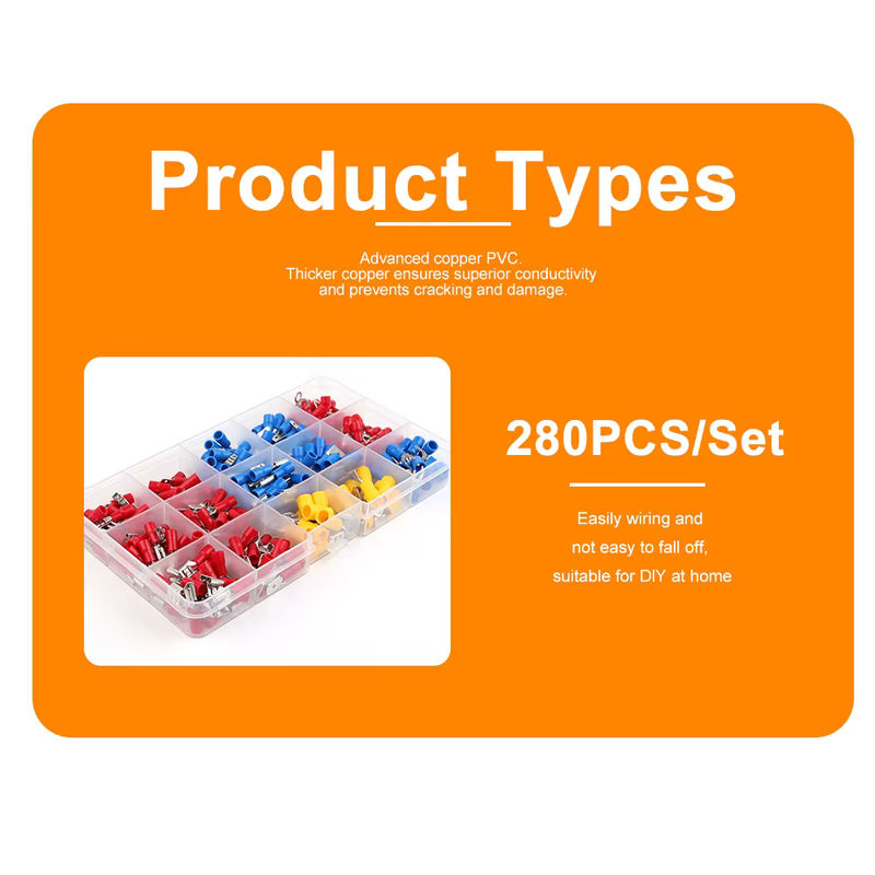 DIY GO 280-teiliges Drahtverbinder-Set mit isolierten Kalt-Crimp-Anschlüssen in Multicolor - Bild 3