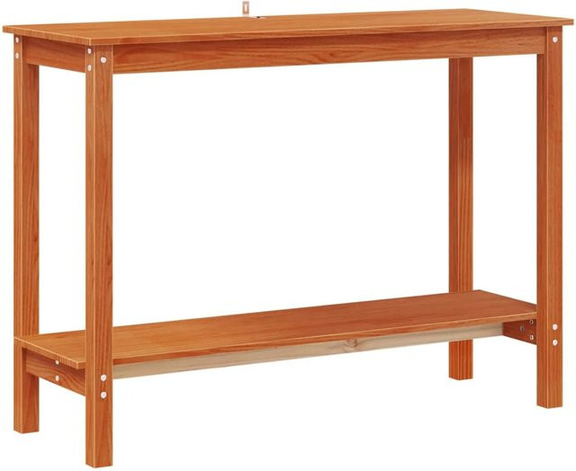 vidaXL Konsolentisch aus massivem Kiefernholz in Wachsbraun, B/T/H: 110 x 40 x 80 cm - Bild 1