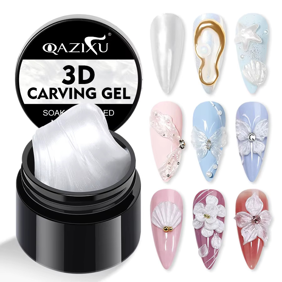 QAZIXU Pearl White Gel Nagellack, Schimmernd - Bild 4