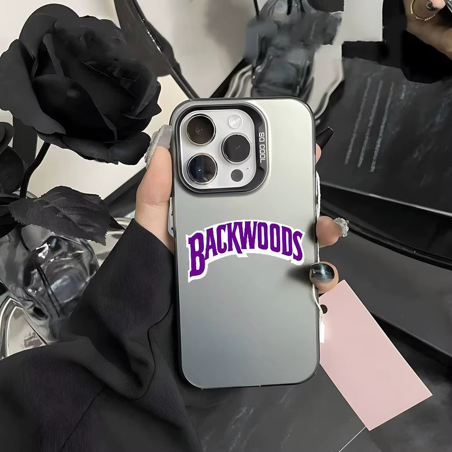 B-Backwoods Logo Handyhülle für iPhone 11 bis iPhone 17 Pro Max, Mehrfarbig, Matt Laser Metallic Aurora Design - Bild 3