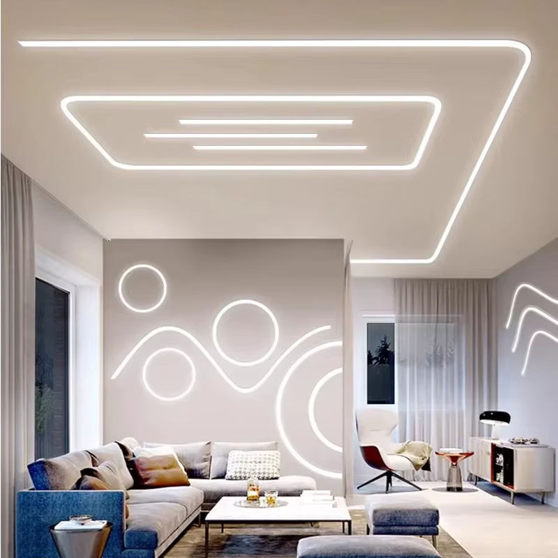 Biegsames LED-Aluminiumprofil mit Silikonabdeckung in Silber für lineare Decken- und Gangbeleuchtung - Bild 4