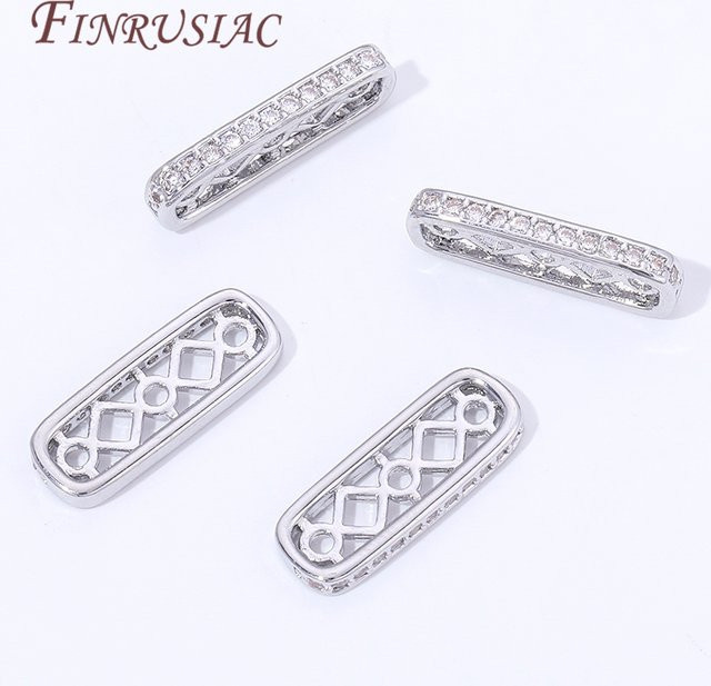 FINRUSIAC Abstandshalter für Perlen, 18K vergoldet, Messing, Gold, Unisex - Bild 1