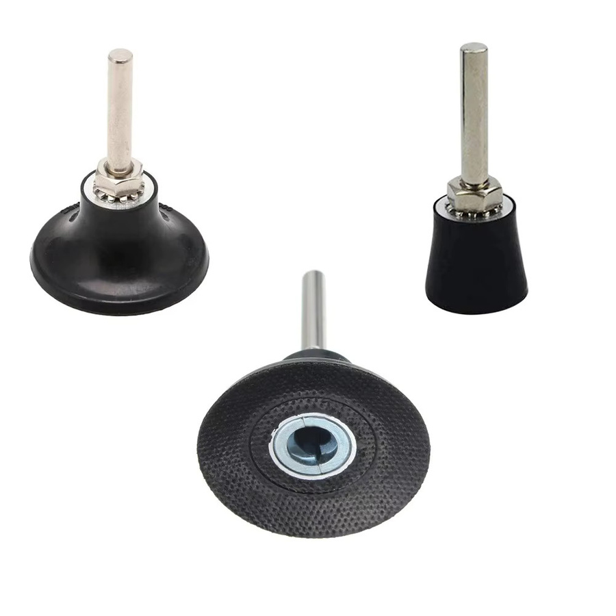 VIBRATITE Roll Lock Disc Pad Schleifscheiben Halter mit 1/4 Zoll Schaft, Schwarz - Bild 2